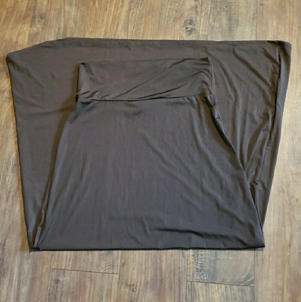Joseph Q silky brown maxi skirt